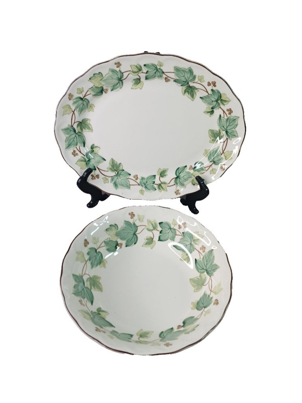 Nikko Greenwood Platter and Vegetable Bowl Set Casual Living IVY Berries Vintage